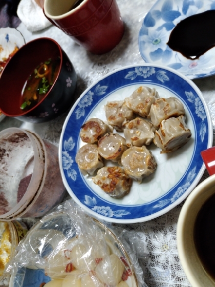 市販の焼売をアレンジ☆焼き揚げ焼売の醤油味