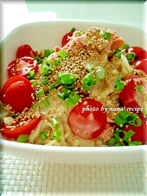 ツナとプチトマトのごまだれそうめん レシピ 作り方 By Nana S Recipe 楽天レシピ ツナとプチトマトのごまだれそうめん レシピ 作り方 By Nana S Recipe 楽天レシピ