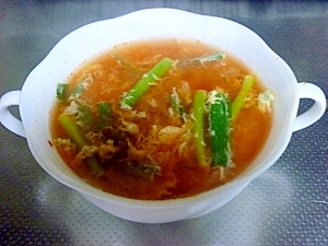 ニラ玉キムチスープ