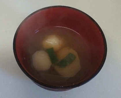 里芋と長ネギの味噌汁