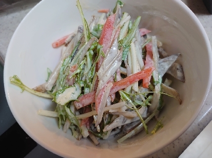 水菜も混ぜちゃいました(^_^;)味つけが美味しくて歯ごたえも良かったです！
