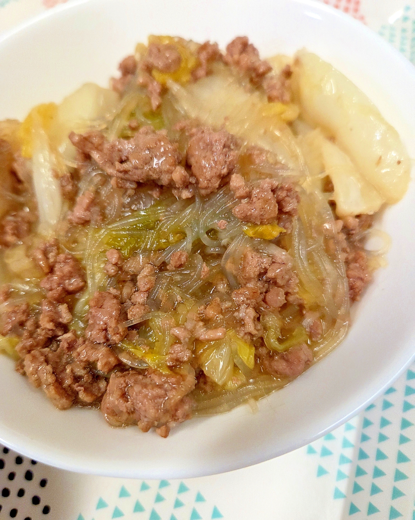 簡単(^^)マーボー春雨♪白菜たっぷり♪