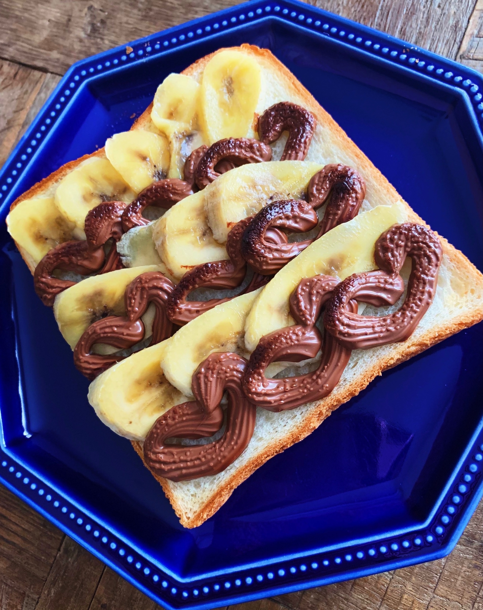 ガーナリップルで＊幸せチョコバナナトースト♡