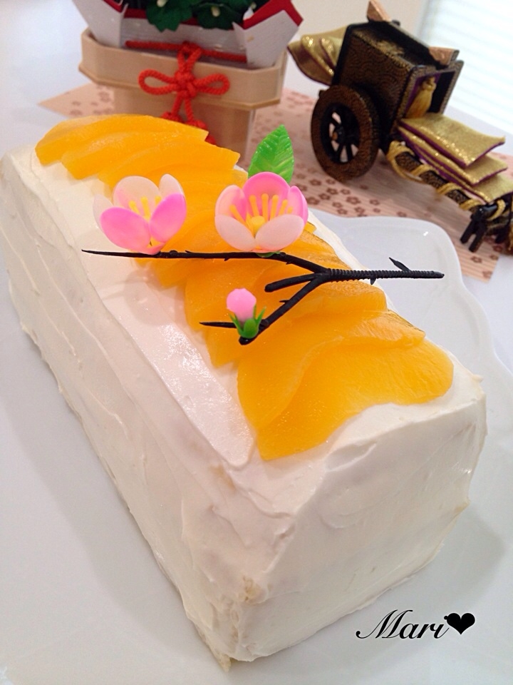 雛祭り 赤ちゃんok ヨーグルト使い切り 桃ケーキ レシピ 作り方 By Mariまり 楽天レシピ