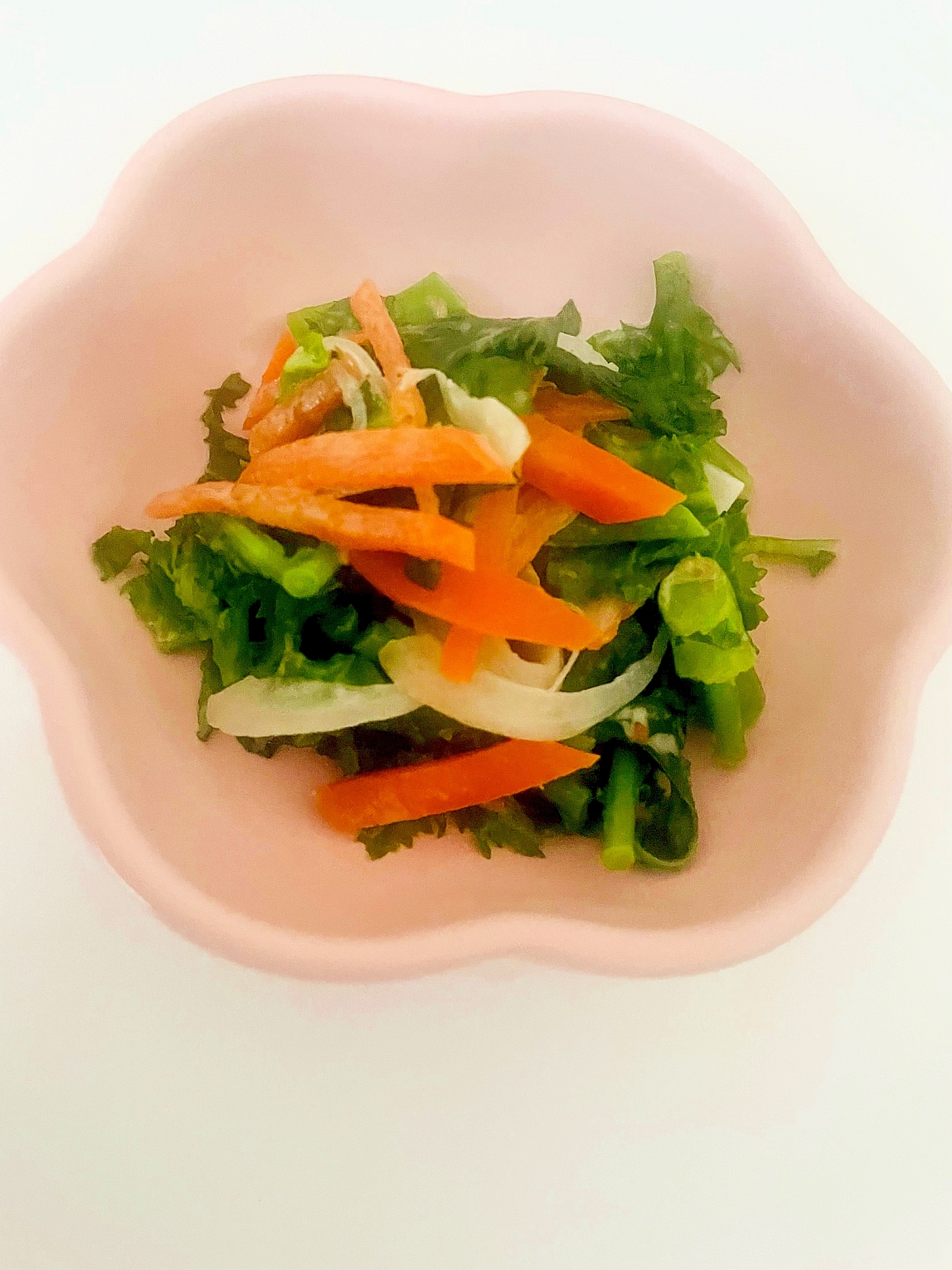 人参とかき菜のあえ物