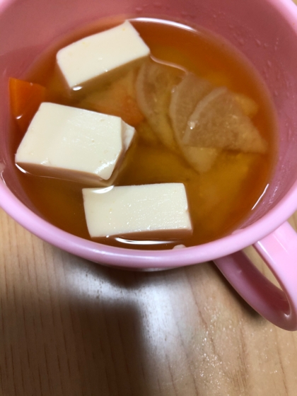 大根と木綿豆腐の味噌汁