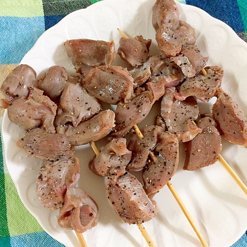 砂肝の焼き鳥☆塩