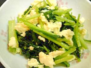 小松菜と卵白の炒め物