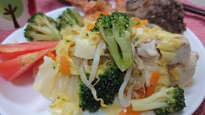 ■節約レシピ■中華風炒め♪鶏胸肉×キャベツ×もやし