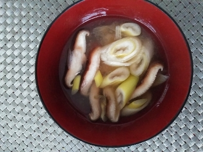 深谷ネギ&椎茸の味噌汁