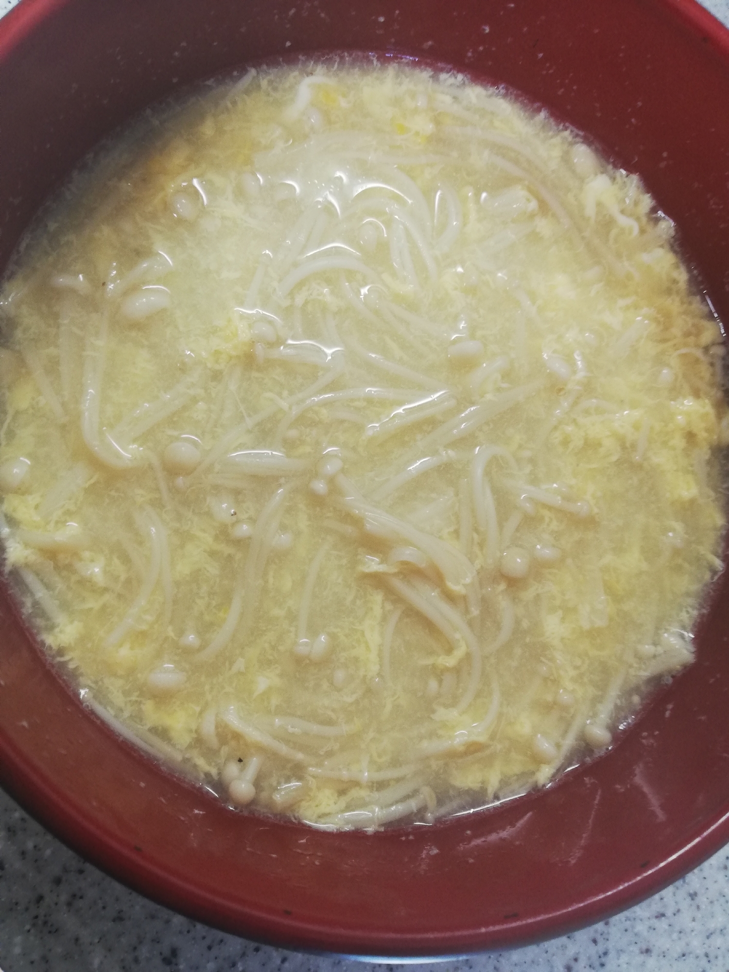 えのきと卵の中華スープ
