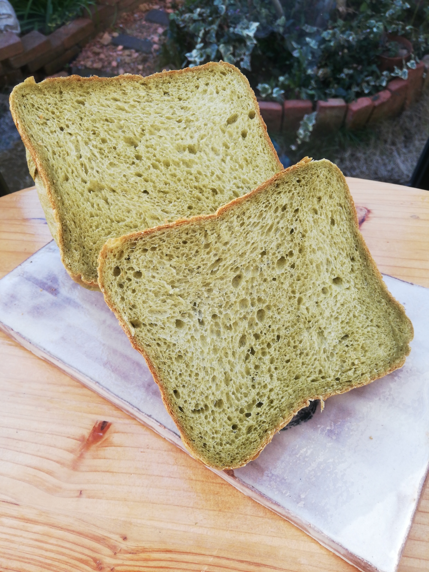 HBで♪お茶食パン♪