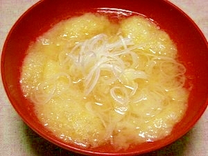 毎日のお味噌汁93杯目＊松山あげ、葱