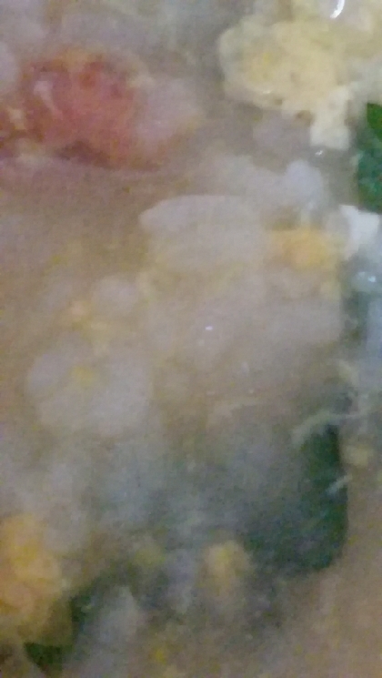 ふわとろ★たっぷり卵と鮭のほぐし身の中華雑炊