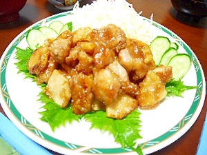 たけのこと鶏肉の炒め物