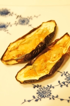 焼くだけ簡単美デリ、ナスのクルミ味噌焼き