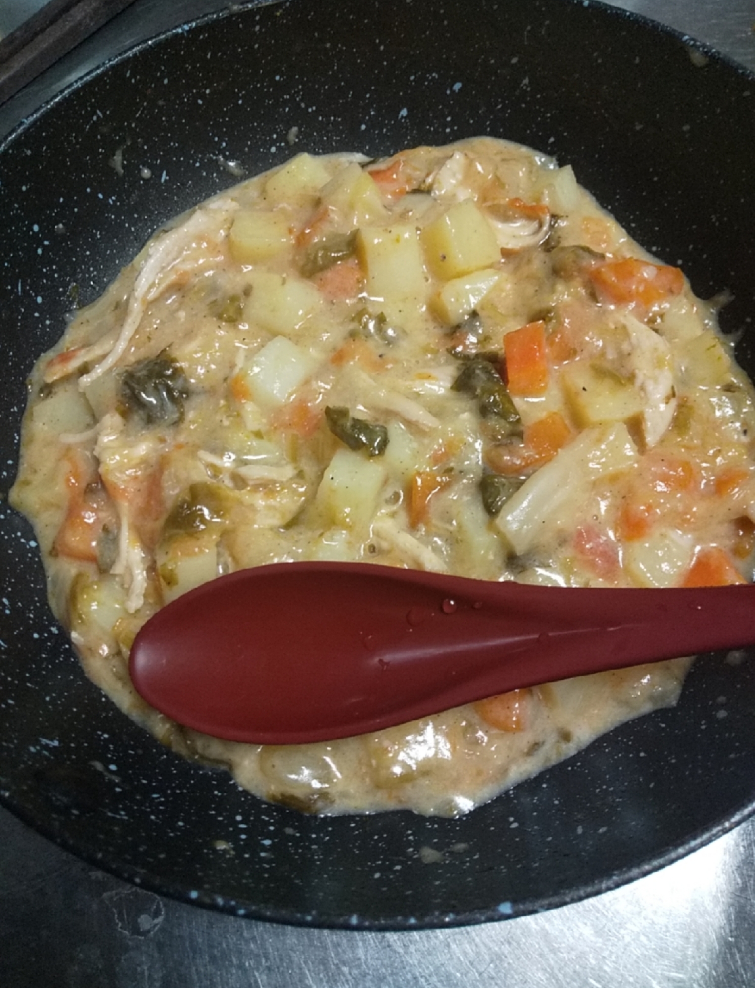 野菜スープアレンジ★スキムミルクシチュー