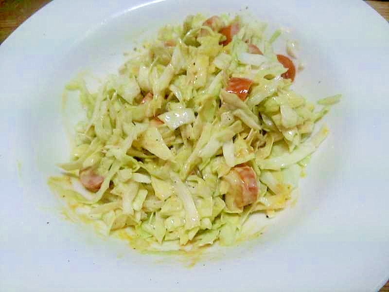 ウインナーとキャベツのサラダ/マヨマスバルサミコ