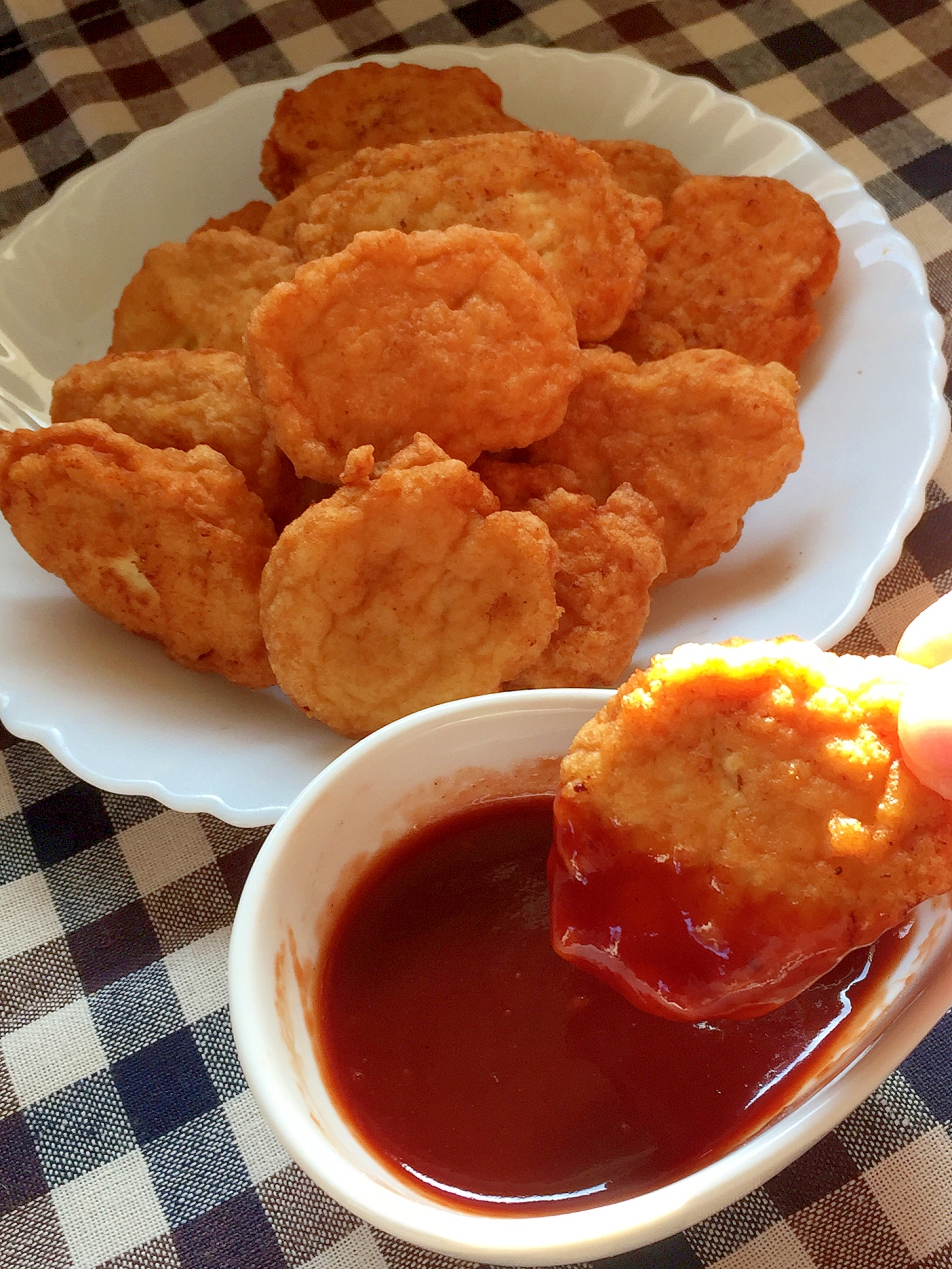 豆腐で柔らか♫鶏むね肉のチキンナゲット