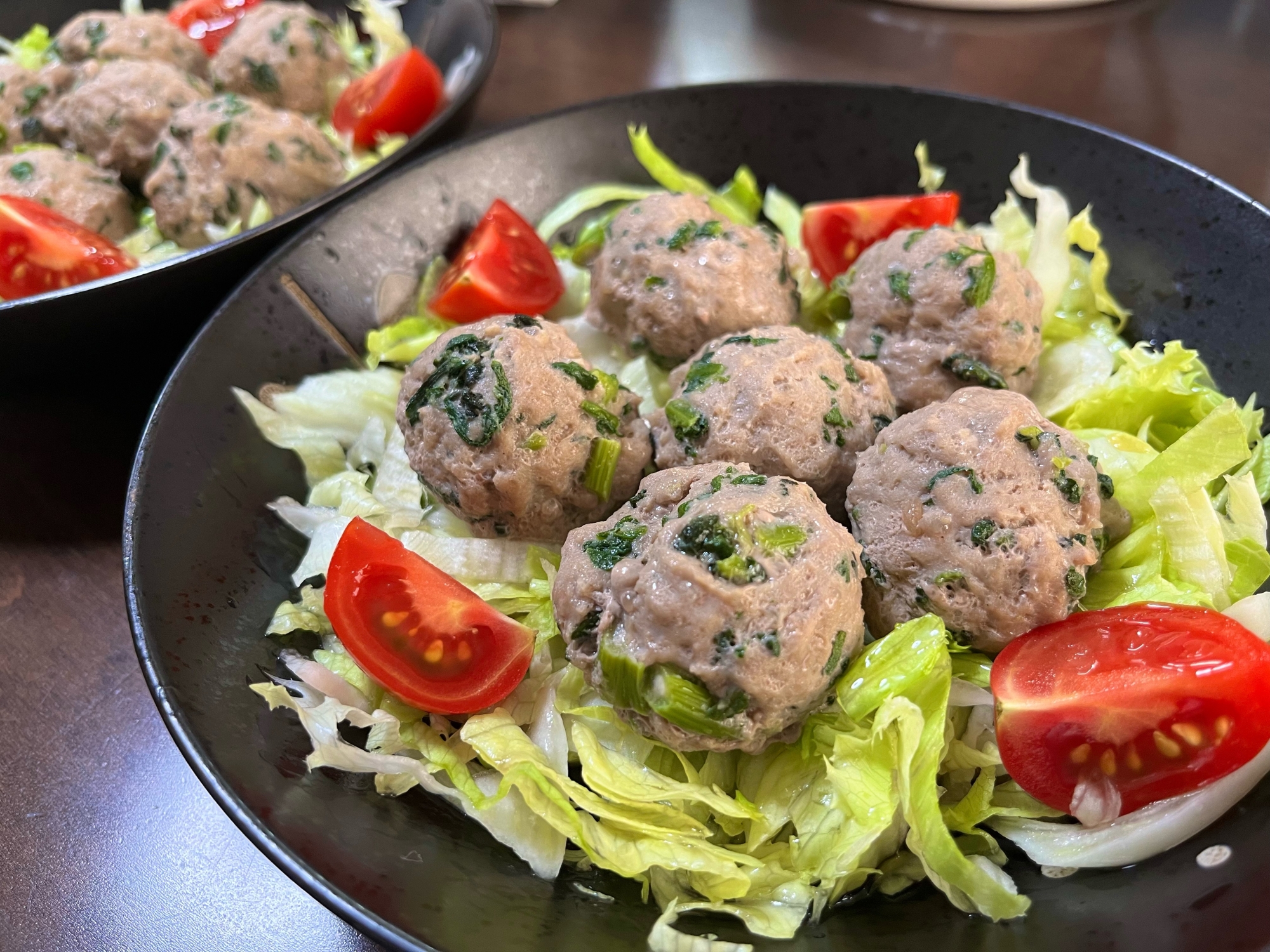春菊入り肉だんご