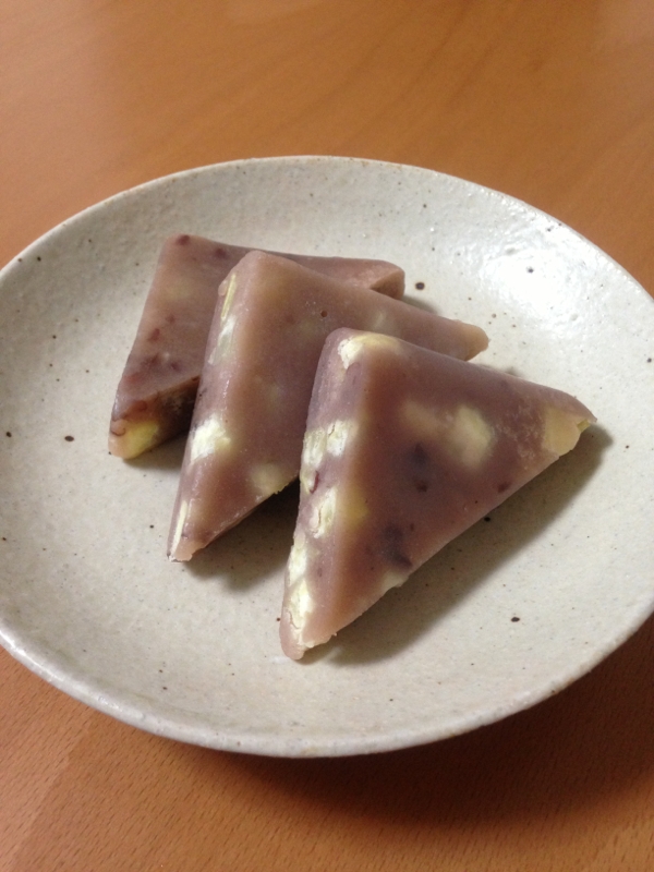 レンジで簡単♪小豆とさつまいものういろう