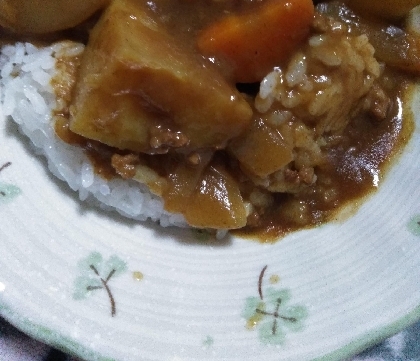 ひき肉と野菜入りのカレーライス