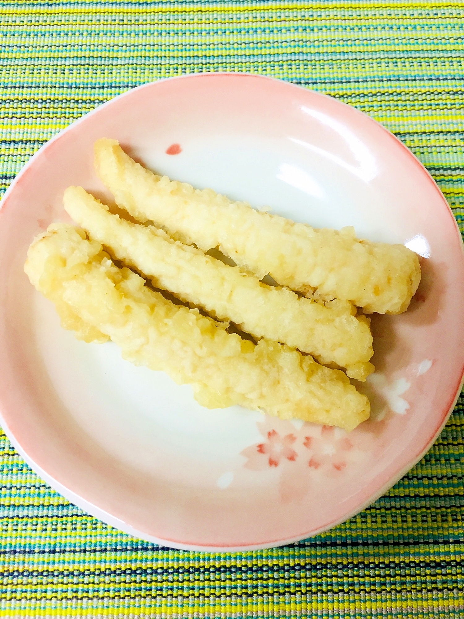 ヤングコーンの缶詰で天ぷら