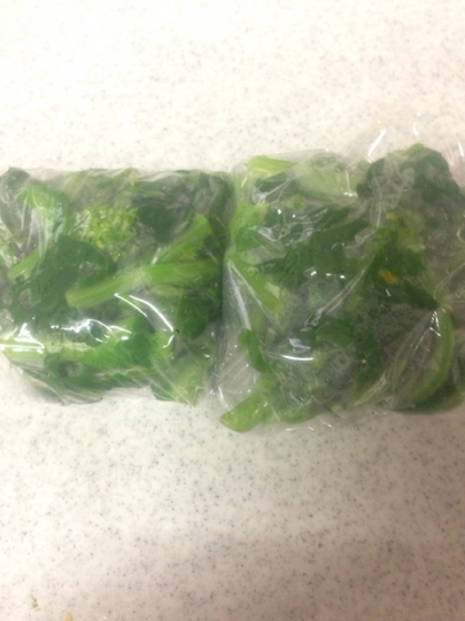 かき菜(なばな､菜の花)の下茹で＆冷凍保存
