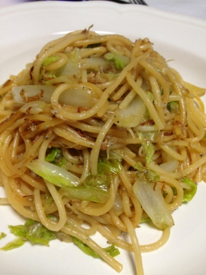 じゃこと白菜のバター醤油パスタ