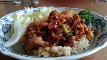 牛サガリ肉の焼肉丼