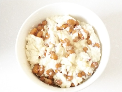 超簡単！混ぜるだけ！ふわふわ納豆豆腐　包丁いらず！