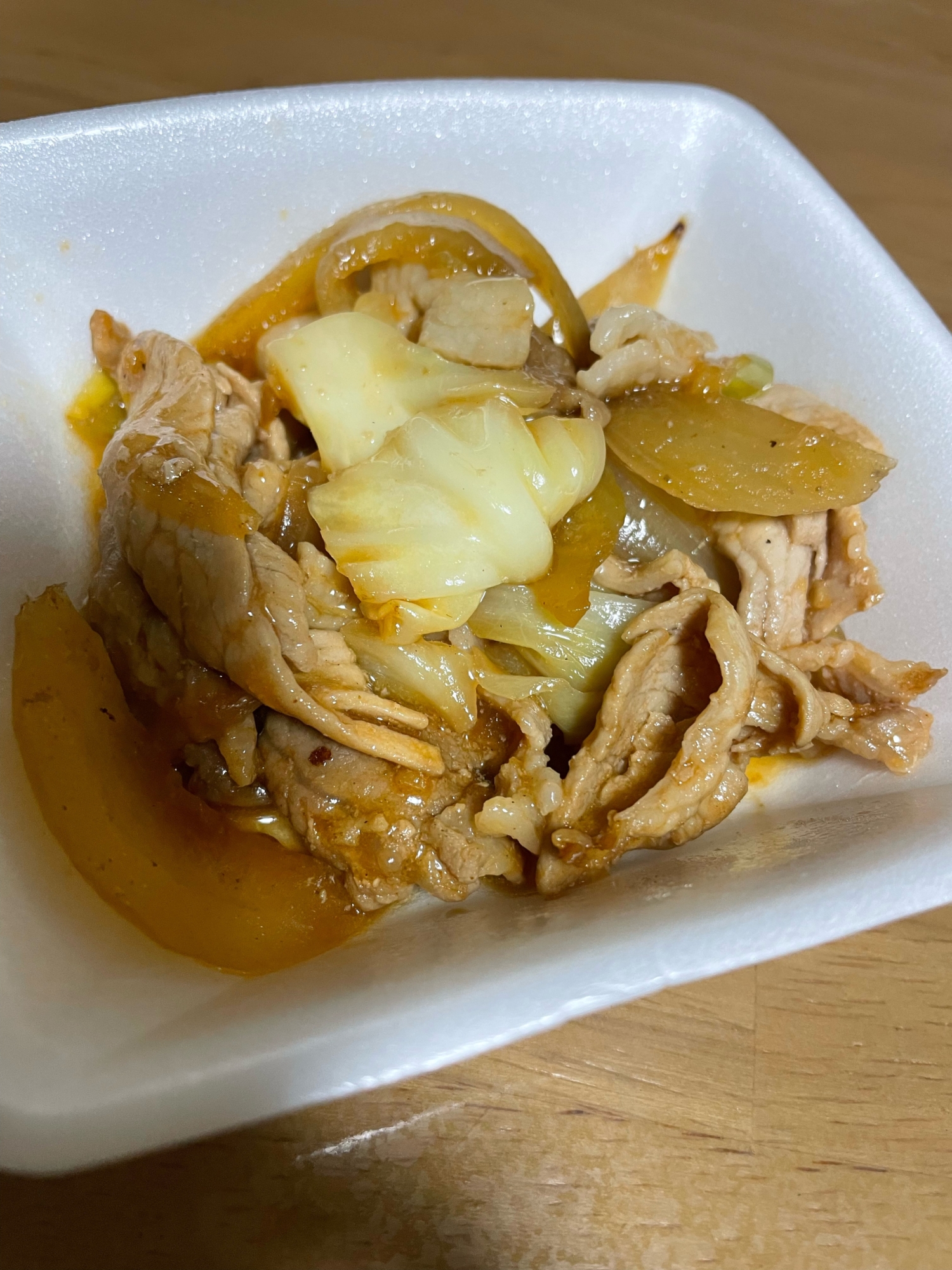 キャベツ入り生姜焼き