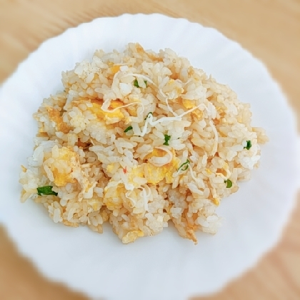 キャンプの夜食にチャーハン