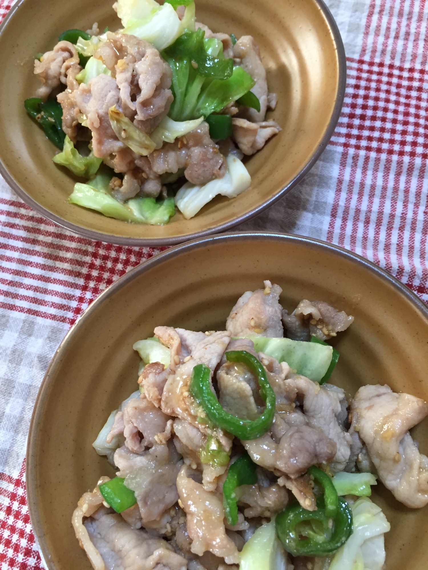 豚肉とキャベツピーマンの味噌炒め