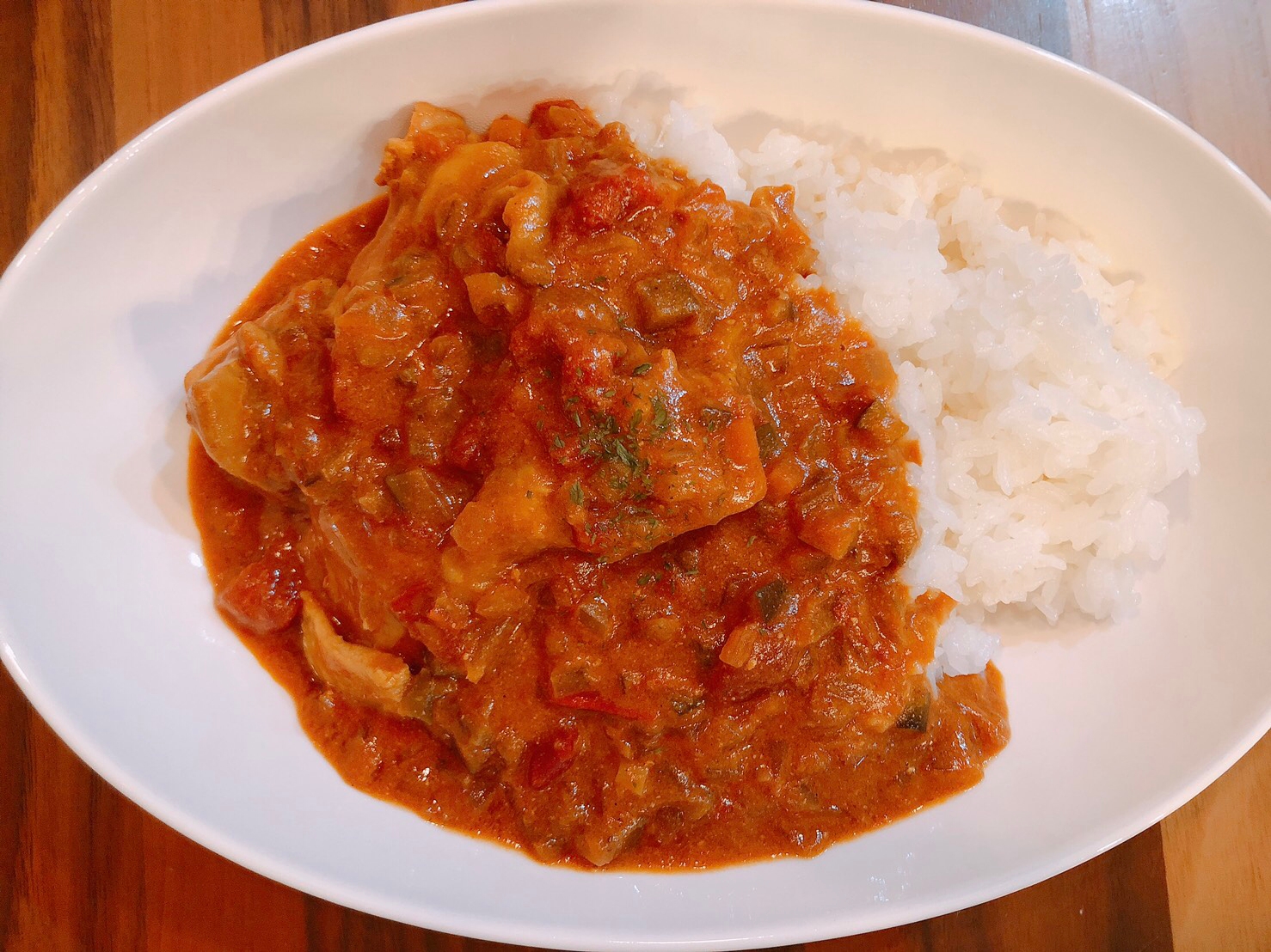 ルーとトマト缶で♩茄子たっぷりチキンカレー