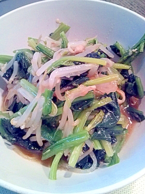 塩麹とにんにく醤油のおひたし!