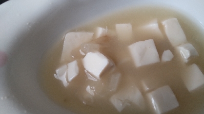 離乳食 完了期 大根と豆腐のお味噌汁。