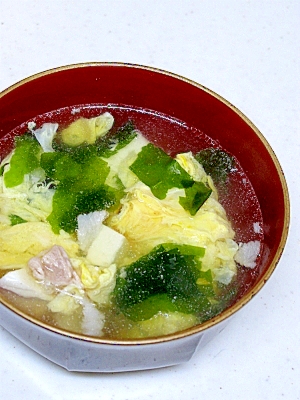 旨みたっぷり！豚の茹で汁再利用！中華風卵スープ