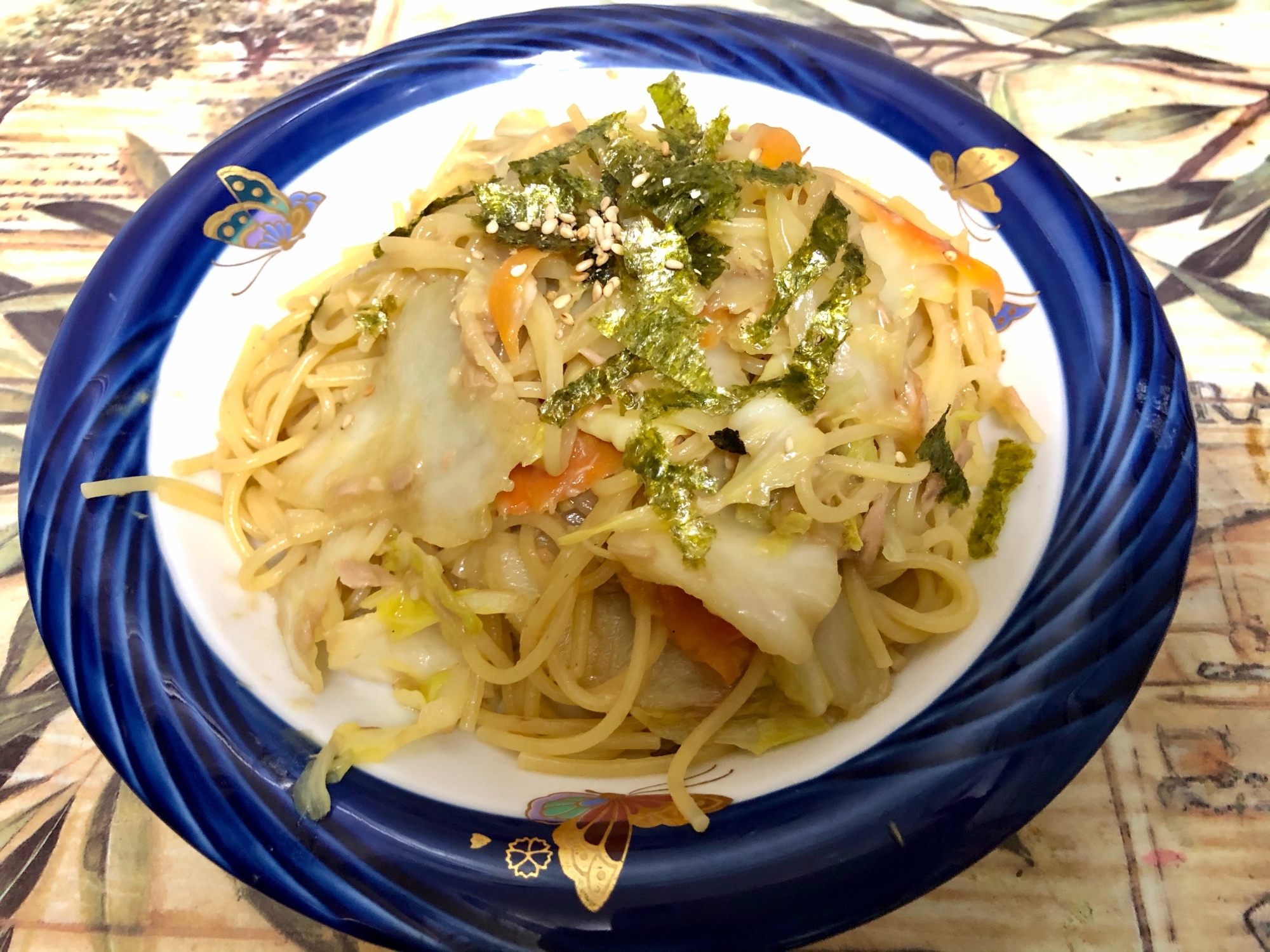 包丁いらず♪白菜とツナのあっさり醤油系パスタ