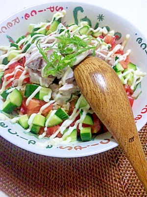 お歳暮お中元の焼豚で作ろう彩りサラダのチャーマヨ丼 レシピ 作り方 By Canon 楽天レシピ