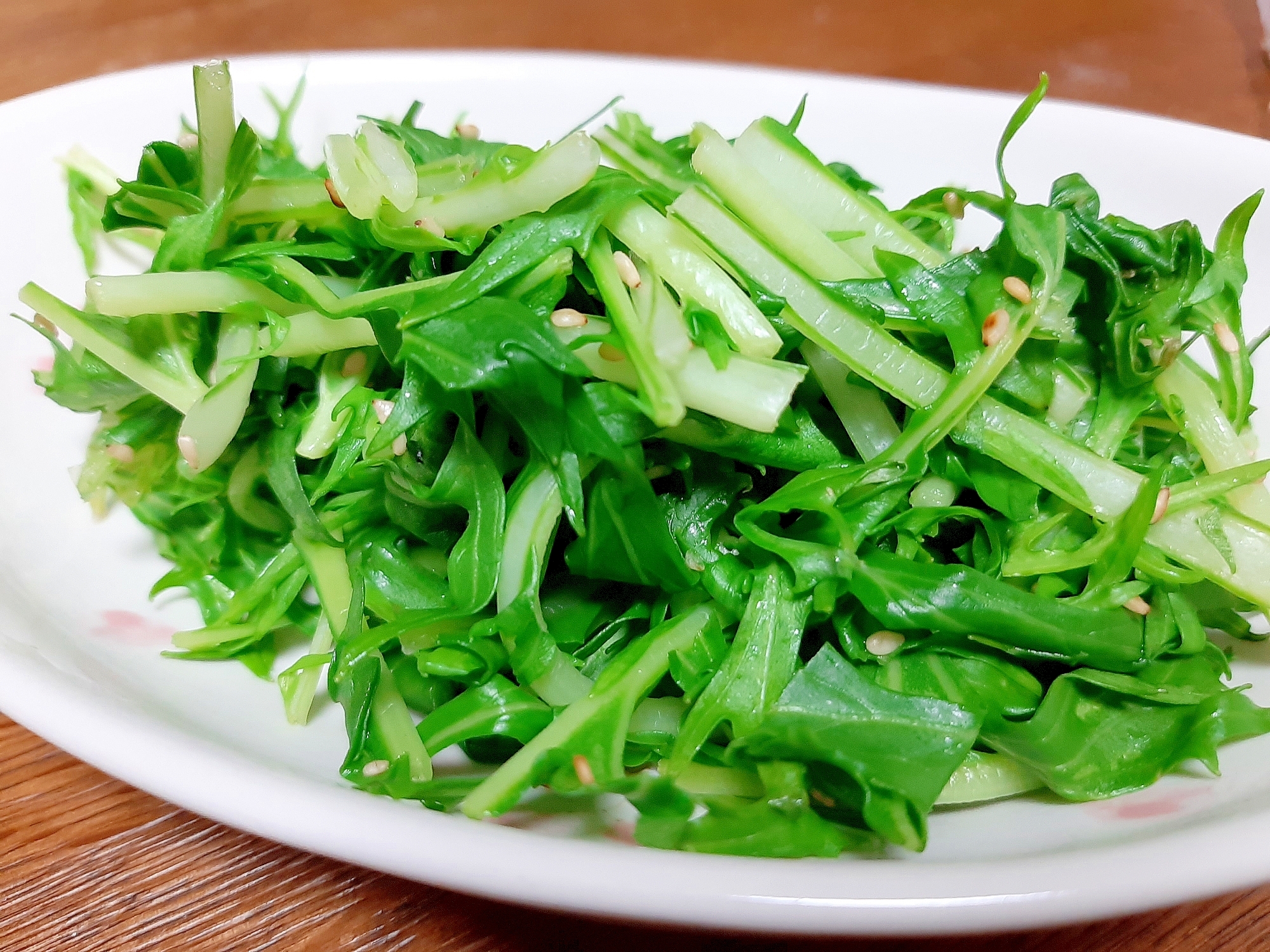 ごぼう茶で♪水菜のおつけもの