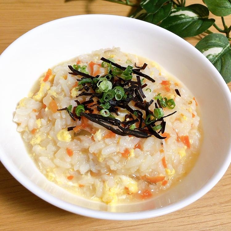 野菜入りの卵雑炊★*。
