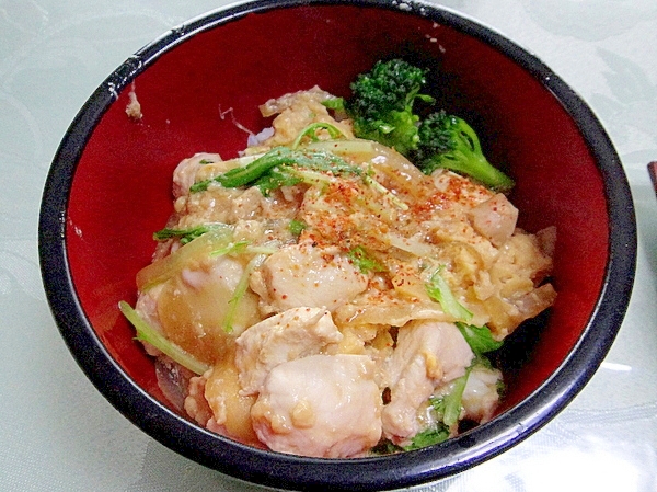 鶏胸肉でも柔らか♪親子丼