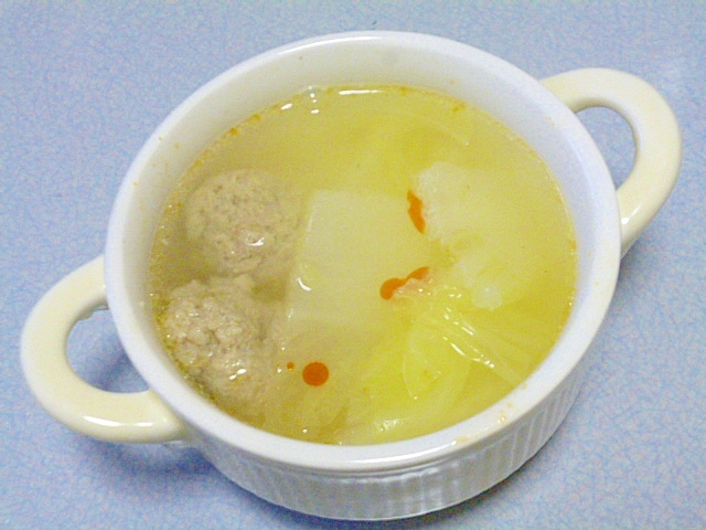 簡単 ラー油が香る 手作り肉団子と白菜の中華スープ レシピ 作り方 By みずたまsweet 楽天レシピ
