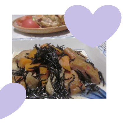 ホタテ貝柱じゃが芋芽ひじきの煮物♪