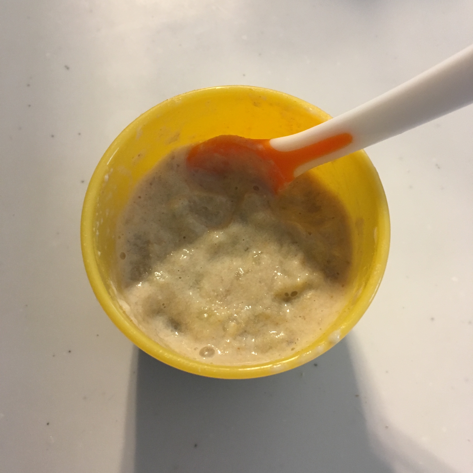 *離乳食*バナナの豆乳プリン!?