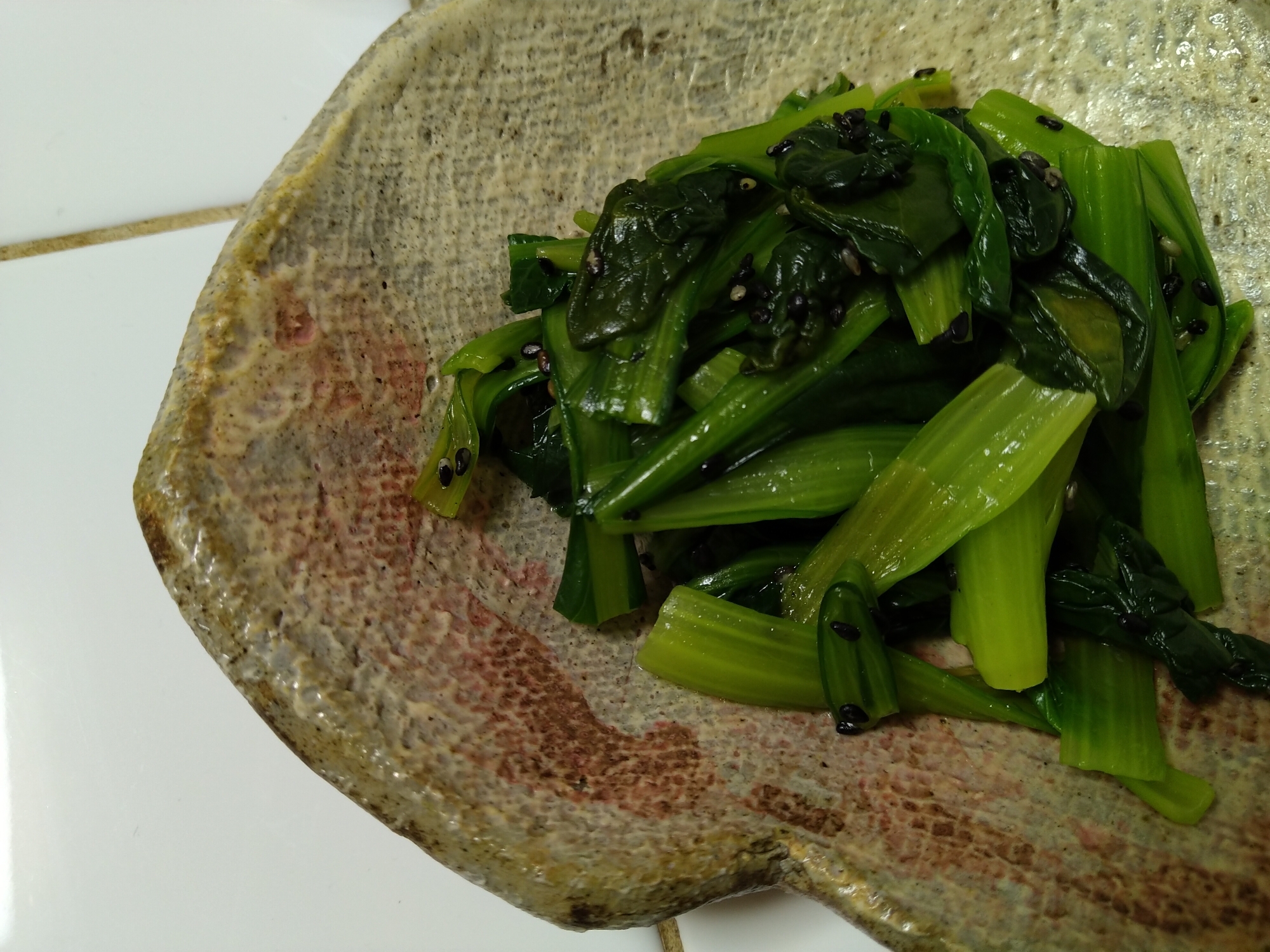 ちぢみ小松菜のナムル