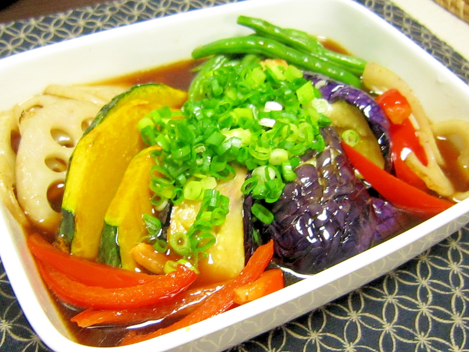 和食☆野菜が美味しい！茄子と野菜の揚げポン酢浸し