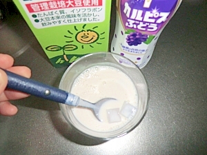 ナタデココin豆乳カルピス