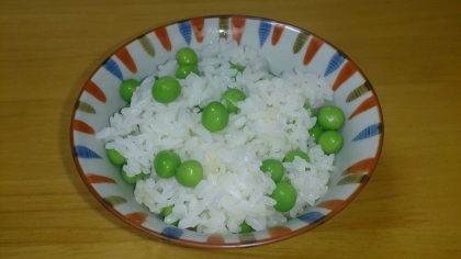 土鍋で豆ごはん、初めて炊きました！美味しすぎです！(*≧∀≦*)ごちそうさまでした♪